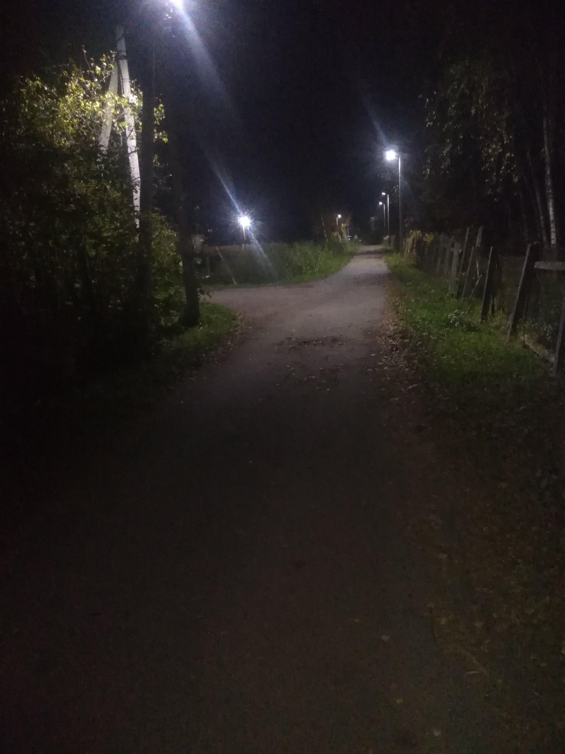 Установили свет вдоль пруда на 14 улице